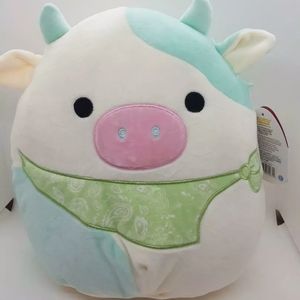 11" Squishmallow Belana Cow Bandana Valentine's Day KellyToys soft plush gift